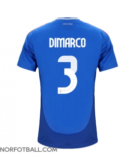 Billige Fotballdrakt Italia Federico Dimarco #3 Replika Hjemmedrakt EM 2024 Kortermet